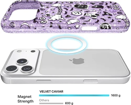 Vista 952 de VELVET CAVIAR Funda para iPhone 15, compatible con MagSafe, probada contra caídas de 10 pies, fundas protectoras de diseño, leopardo color rosa