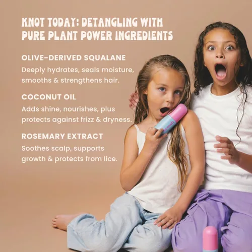 Vista 3 de Nemah Acondicionador desenredante para niños, espray desenredante para niños, espray desenredante para el cabello para enredos y encrespamiento