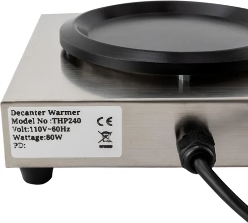 Vista 6 de Calentador de café de un solo quemador, plato calentador de decantador de 110 V, calentador portátil de acero inoxidable para decantador de vidrio