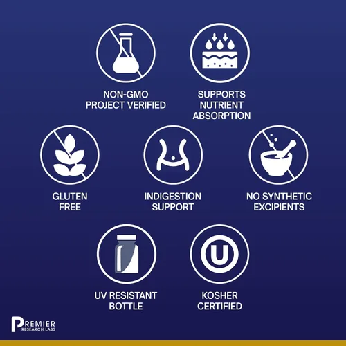 Vista 3 de Premier Research Labs Premier HCL - Betaína HCL, suplemento de clorhidrato de betaína para una función digestiva óptima, absorción de nutrientes
