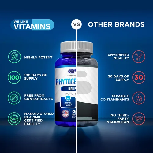 Vista 6 de We Like Vitamins Phytoceramides 700mg - 200 cápsulas totalmente naturales sin trigo y a base de plantas - Suplemento de fitoceramida - Suplemento