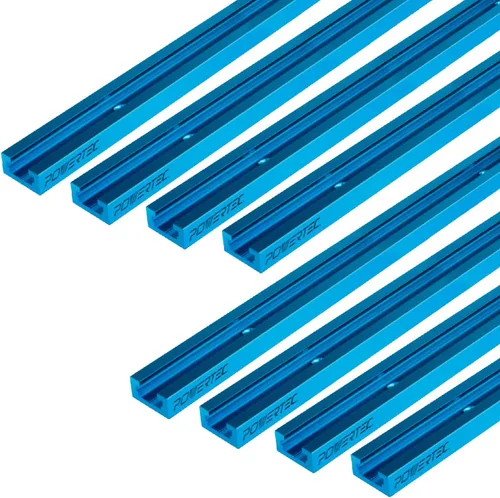 Vista 19 de POWERTEC 72080 Kit de intersección de pista en T de 3 pulgadas, 2 juegos con tornillos para madera y kit de 16 piezas de perilla de pista en T que