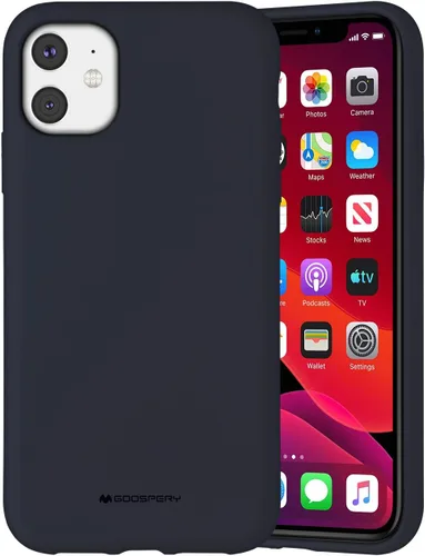 Vista 8 de GOOSPERY Funda de silicona líquida para Apple iPhone 11 (6.1 pulgadas), funda protectora de goma con forro de microfibra suave (gris lavanda)
