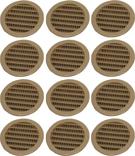 Vista 21 de 2.5 "rejilla redonda de plástico Soffit rejilla de ventilación de aire para reptiles cubierta (6, blanco)