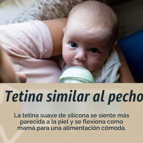 Vista 4 de Tommee Tippee Closer to Nature - Biberones de vidrio convertibles 3 en 1, válvula anticólicos, 9 onzas, 3