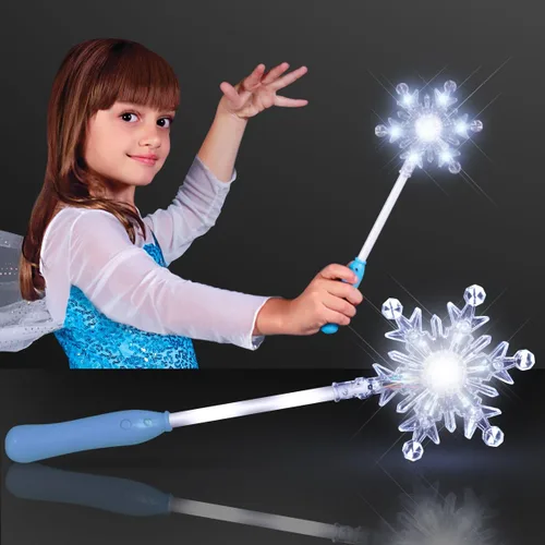 Vista 3 de Varita de copo de nieve Frozen con luces intermitentes de FlashingBlinkyLights