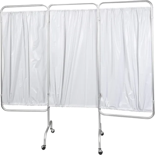Vista 2 de Drive Medical 13508 Pantalla de privacidad médica, color blanco La pantalla de privacidad médica ofrece un diseño portátil y plegable para un uso