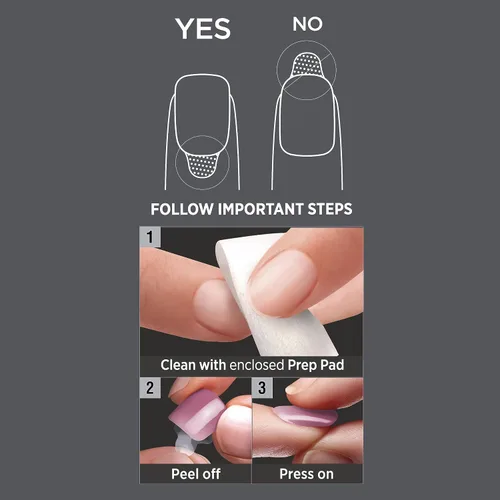 Vista 10 de Uñas postizas a presión de color imPRESS, de Halloween, sin necesidad de pegamento, negras, de ataúd mediano, 33 unidades.