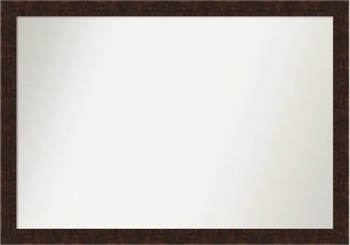Vista 70 de Amanti Art Espejo de baño de bronce para sobre fregadero, 24 x 24 pulgadas, espejo de tocador cuadrado estrecho de bronce Manhattan, marco de madera