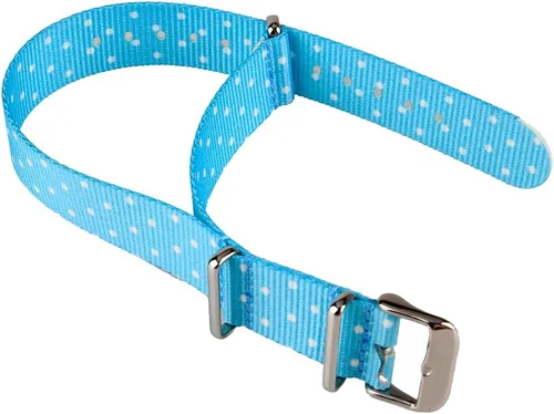 Vista 5 de 0.787 in de tela de nylon azul claro lindo reloj de pulsera tejida banda de reloj, Ejército,Militar