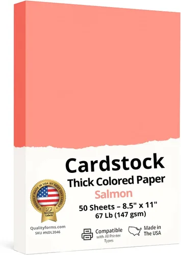 Vista 20 de NextDayLabels Papel de cartulina de color, 50 hojas, "8-1/2" x 11"", color crema, 67 libras (147 gsm), papel de color grueso para manualidades