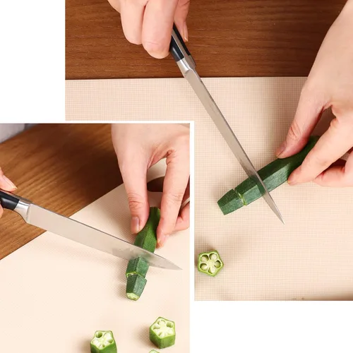 Vista 8 de Juego de cuchillos negros, juego de 15 piezas con afilador integrado y tijeras para cocina, juego de cuchillos aptos para lavavajillas, regalo ideal