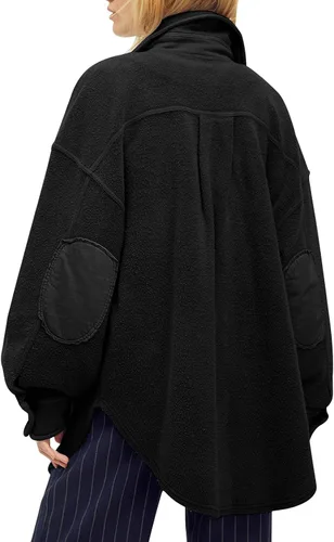 Vista 2 de Chaqueta para mujer, de manga larga, con botones y bolsillos, suave, cómoda y casual
