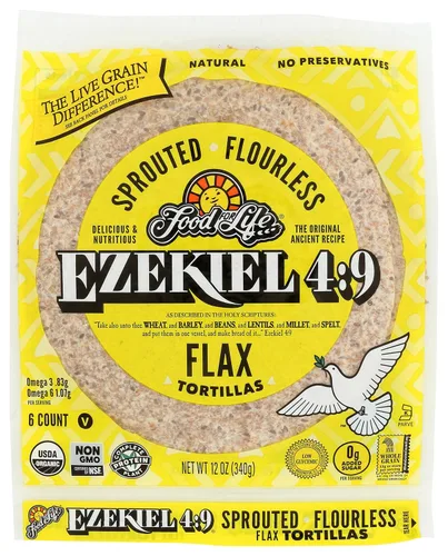 Vista 9 de Food For Life, Tortillas Ezequiel germinadas orgánicas grandes, 12 onzas