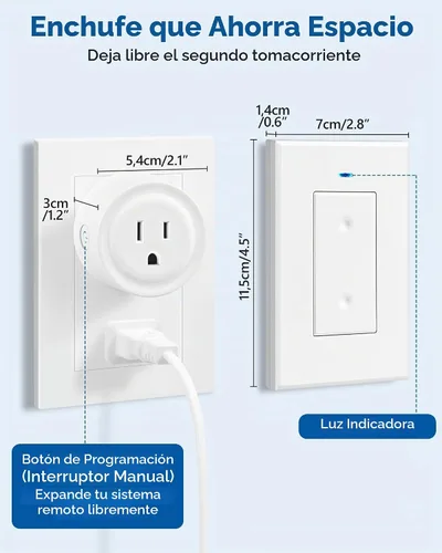 Vista 5 de Salida de Control Remoto, Interruptor de Luz Inalámbrico WILAWELS, Interruptores de Luz Remotos Desmontables, Interruptor de Salida Remoto