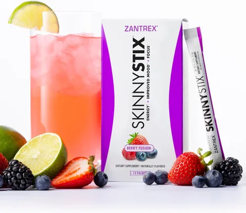 Vista 9 de SkinnyStix Berry Fusion GLP-1 Polvo de Apoyo para Bebida Energética, Apoyo Metabólico, Control del Apetito, Impulso de Energía Natural 15 Paquetes
