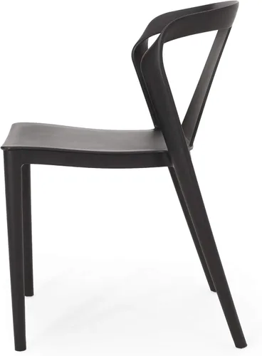 Vista 4 de Christopher Knight Home Ianthe - Silla de comedor para exteriores (juego de 2), color negro