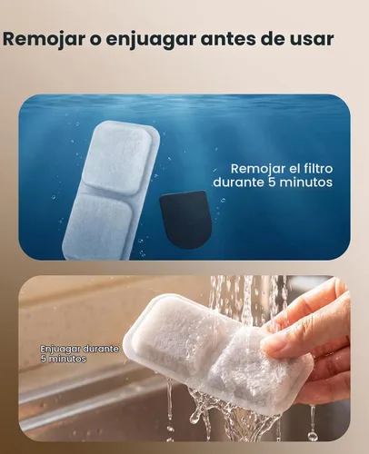 Vista 4 de oneisall 8 filtros de repuesto para fuente inalámbrica para gatos de 2.2L