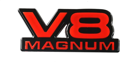 Vista 3 de 2 piezas de emblemas V8 Magnum para guardabarros de puerta con placa de identificación 3D, adhesivos de logotipo para 1500 Van, compatibles