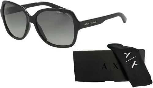 Vista 3 de Armani Exchange AX4029S FIT - Gafas de sol con diseño de mariposa para mujer paquete con kit de cuidado complementario iWear