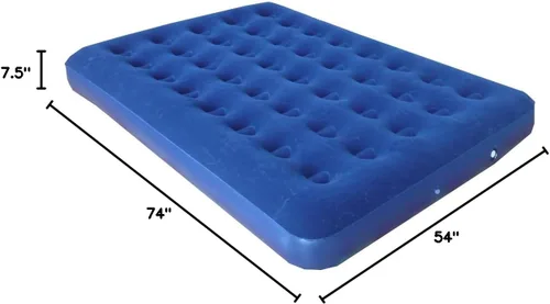 Vista 7 de Colchón de aire Zaltana de doble tamaño con bomba de aire de CC (funciona con batería D 4 celdas) y 4 piezas de almohada inflable (AMDx2+APD+PL1x4)