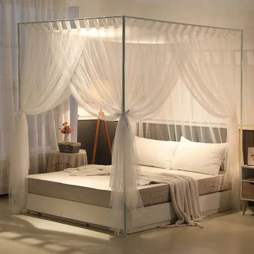 Vista 6 de Mengersi Cortinas de Cama con Dosel, Dosel de Cama, Doseles de Marco de Cama, Mosquitero de Cama, Accesorios de Decoración de Dormitorio
