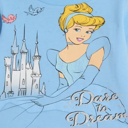 Vista 6 de Disney Princess Ariel Cenicienta Belle - Paquete de 3 camisetas de bebé a niño grande