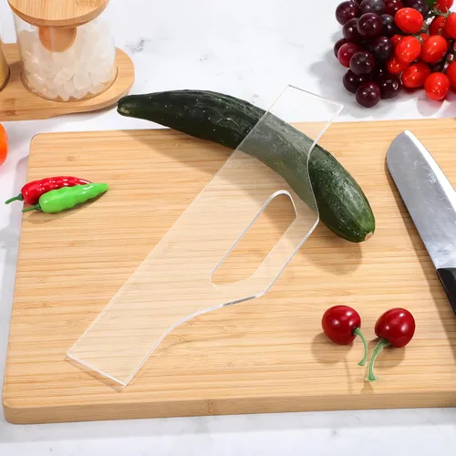 Vista 8 de Mikinona Plantilla de plantilla de mango de tabla de cortar acrílica para tablas de charcutería, guía de cocina reutilizable con agarre cómodo