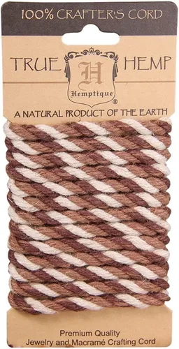 Vista 11 de Hemptique Tarjeta de cuerda de cáñamo, hecha con amor, colgador de plantas, álbum de recortes, jardinería, macramé, decoración del hogar