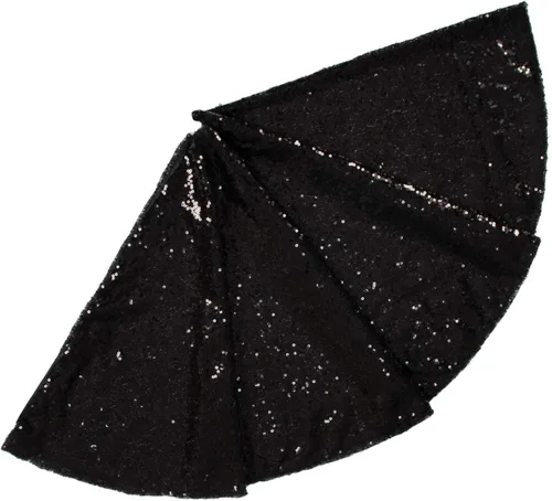 Vista 7 de ShinyBeauty Falda de árbol de Navidad rosa claro de 24 pulgadas, falda de lentejuelas para lápices/mini árboles, cubierta navideña para Año Nuevo