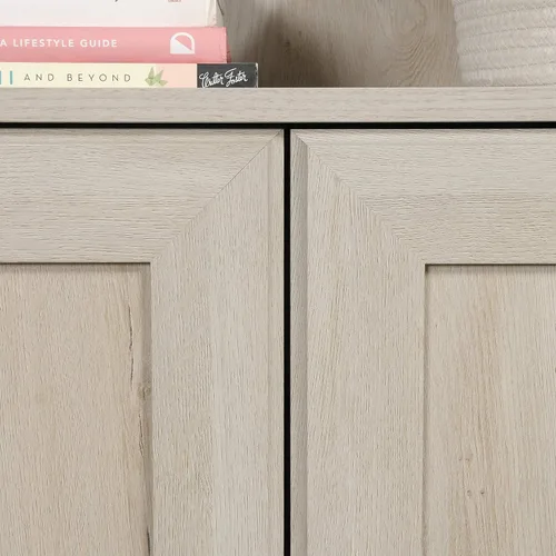 Vista 7 de Sauder Estantería de Almacenamiento Misceláneo con Puertas, Estantes Ajustables, Estantería de 5 Estantes - Acabado Castaño Tizado Chalked Chestnut