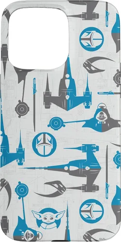 Vista 28 de Funda para iPhone 16 Star Wars The Mandalorian & Grogu Signets y Starships