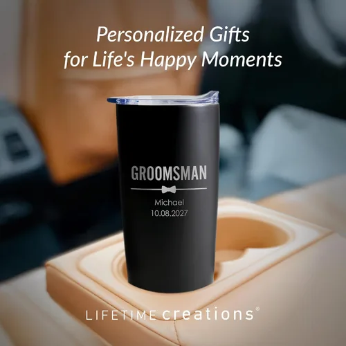 Vista 8 de Lifetime Creations Vaso de boda personalizado grabado de 20 onzas – Padrinos de boda personalizados, padrinos de boda, padrino, despedida