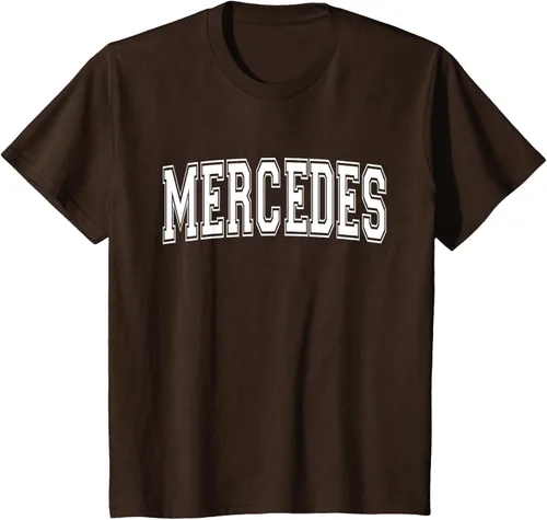 Vista 33 de MERCEDES TX TEXAS USA - Camiseta deportiva vintage estilo Varsity, Negro, S
