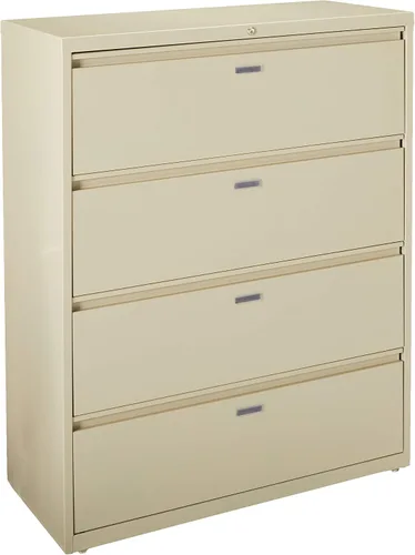 Vista 7 de Lorell Lima lateral de 4 cajones, 42 x 18-5/8 x 52-1/2 pulgadas, gris