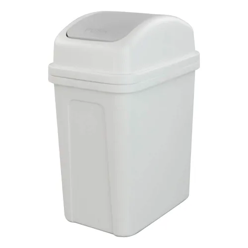 Vista 11 de Asking - Bote de basura pequeño de 4.5 galones con tapa abatible, paquete de 3, color negro Cubo de basura de plástico con tapa giratoria, mango