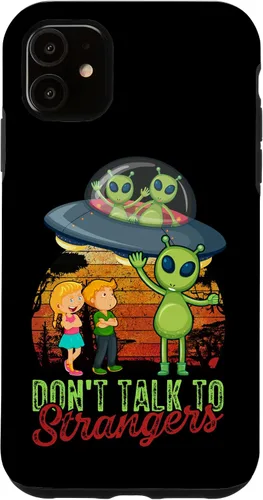 Vista 6 de Funda para iPhone 12 mini UFO Don't Talk To Alien Strangers Extraterrestrials
