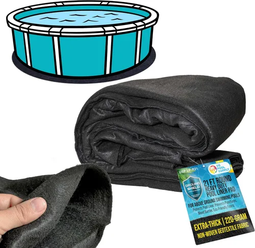 Vista 15 de U.S. Pool Supply Ground Shield - Almohadilla para revestimiento de piscina redonda de 12 pies de servicio pesado para piscinas sobre el suelo