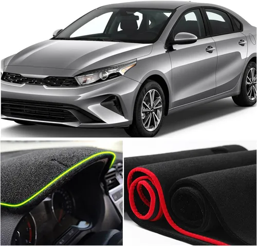 Vista 4 de Cubierta de alfombrilla de tablero para consola central interior personalizada compatible con Kia Forte Sedan FE LXS EX GT 2019, 2020, 2021, 2022
