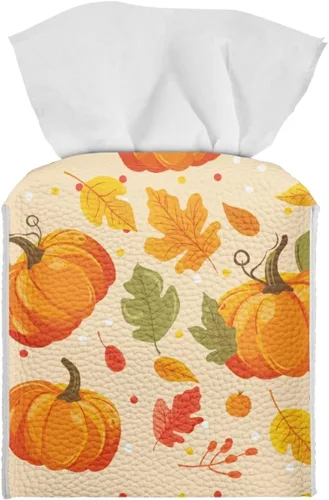 Vista 25 de 250th Anniversary Square Tissue Box Cover Pu Leather Tissue Holder Facial Paper Cover Waterproof Toilet Paper Holder for Bathroom Bedroom Modern