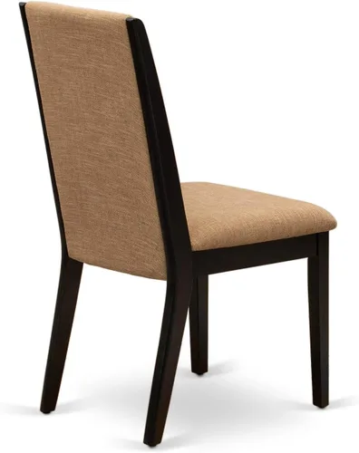 Vista 10 de East West Furniture DLLA3-ABK-47 - Juego de mesa de comedor de 3 piezas que contiene una mesa de cocina redonda con gotas y 2 sillas de comedor