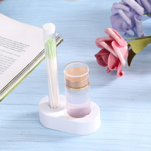 Vista 2 de Solución de limpieza de oídos perforada de 0.3 fl oz, limpiador de oídos, línea de limpieza de agujeros de oído, juego de hilo dental para cuidado