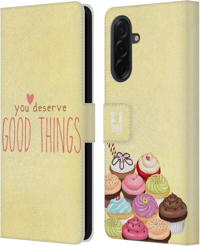 Vista 350 de Head Case Designs Assortment Cupcakes Happiness Leather Wallet Case Compatible with Samsung Galaxy A07 4G Surtido