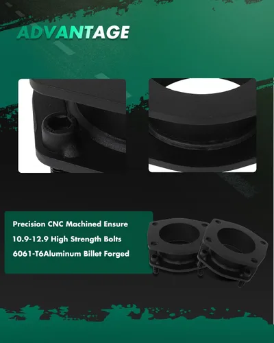 Vista 4 de SCITOO Kit de elevación y nivelación de 2 pulgadas (5 cm) con espaciador de suspensión delantero para Jeep Grand Cherokee 2005-2010, para Jeep