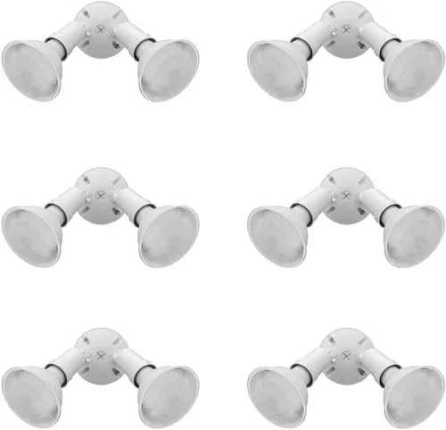 Vista 15 de Lithonia Lighting OFTH 300PR 120 P WH-M12 - Soporte ajustable doble PAR con atardecer a amanecer, 120 voltios, 300 vatios, color blanco