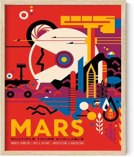 Vista 32 de HAUS AND HUES Arte de pared espacial – Pósteres espaciales vintage, póster JPL de la NASA, pósteres vintage de la NASA para paredes, arte de pared