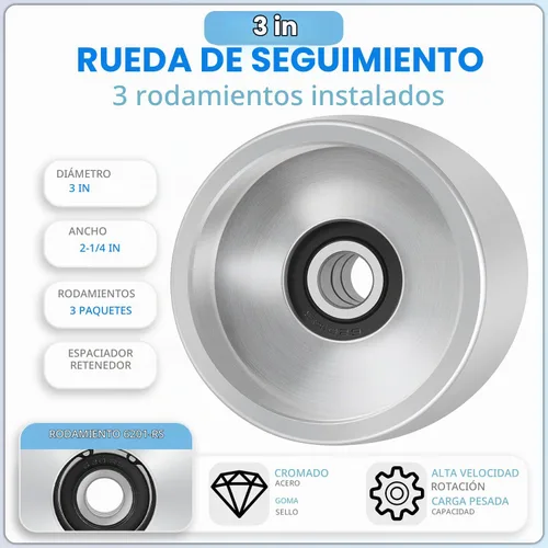 Vista 5 de Juego completo de ruedas de amoladora de correa de 2 x 72 pulgadas, rueda de aluminio coronada para amoladora de cuchillos de 5 pulgadas, diámetro