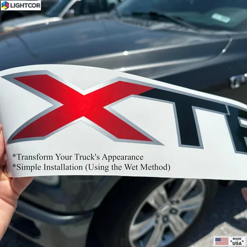 Vista 4 de XTR 4x4 pegatinas para camión F150 (2004-2014) - Juego de 2 calcomanías transparentes