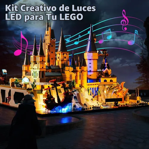 Vista 7 de VONADO Kit de luces LED para Harry Po-tter Ho-gwarts™ Castle and Grounds 76419, versión musical, accesorios de juego de iluminación creativa