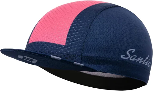 Vista 2 de Santic Gorra de ciclismo para hombre, transpirable, transpirable, absorbente de sudor